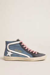 SLIDE CLASSIC SUEDE UPPER AND TOE LEATHER STAR LEATHER AND GLITTER WAVE