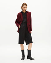 VESTE CLASSIQUE COL VELOURS FEMME