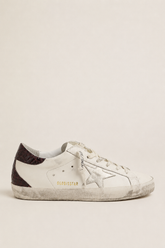 SUPER STAR LEATHER UPPER AND TOE LAMINATED STAR COCCO PRINT HEEL AND SPUR