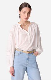 NIPOA BLOUSE ML BLANC