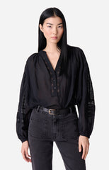 NIPOA BLOUSE ML BLANC