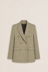 JOURNEY W'S BLAZER DOUBLE-BREASTED VIRGIN WOOL FABRIC FANCY JACQUARDVIRGIN WOOL