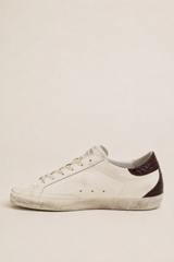 SUPER STAR LEATHER UPPER AND TOE LAMINATED STAR COCCO PRINT HEEL AND SPUR