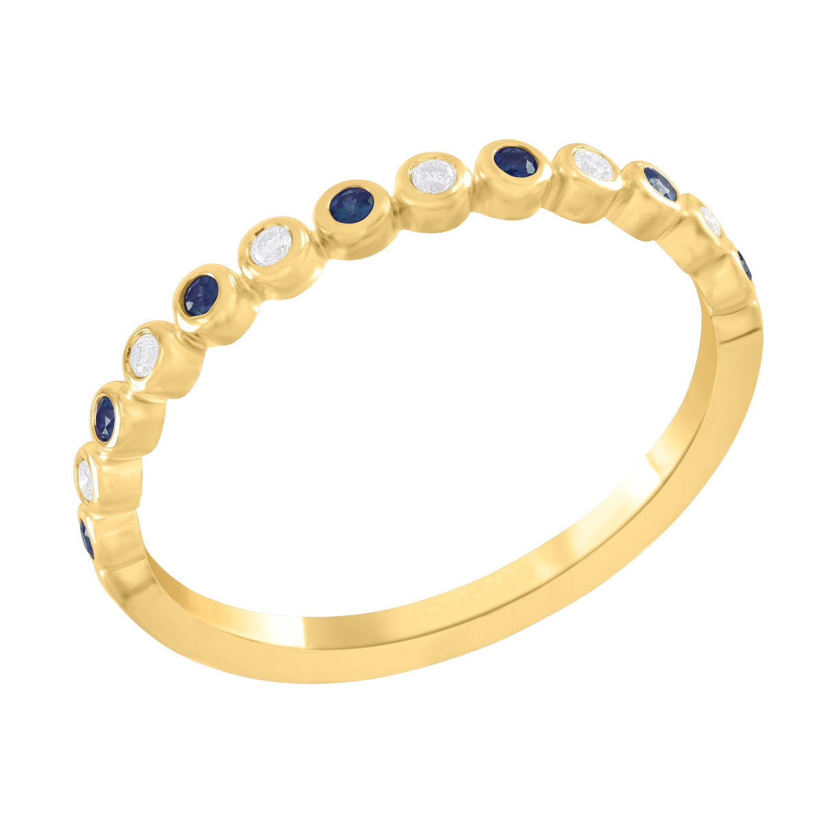 Anillo Brillantes y Zafiro