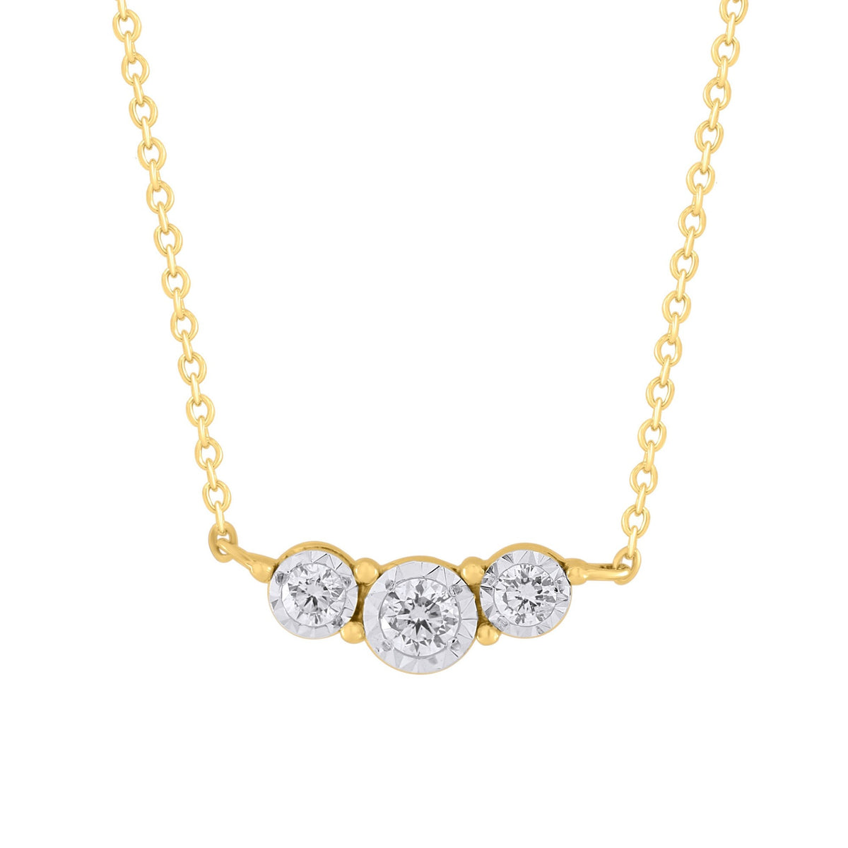 Collar Barra 3 Brillantes