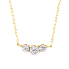 Collar Barra 3 Brillantes
