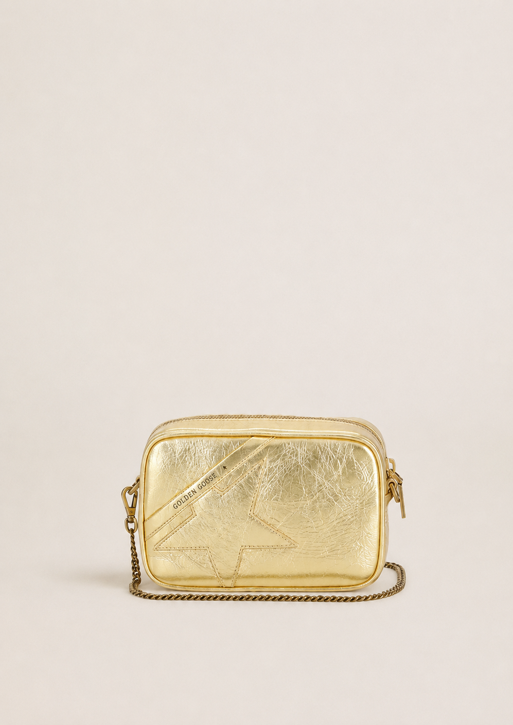MINI STAR BAG LAMINATED LEATHER BODY