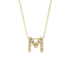 COLLAR LETRA M PAVE