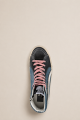 SLIDE CLASSIC SUEDE UPPER AND TOE LEATHER STAR LEATHER AND GLITTER WAVE