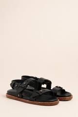 SANDALO CON ZEPPA BLACK