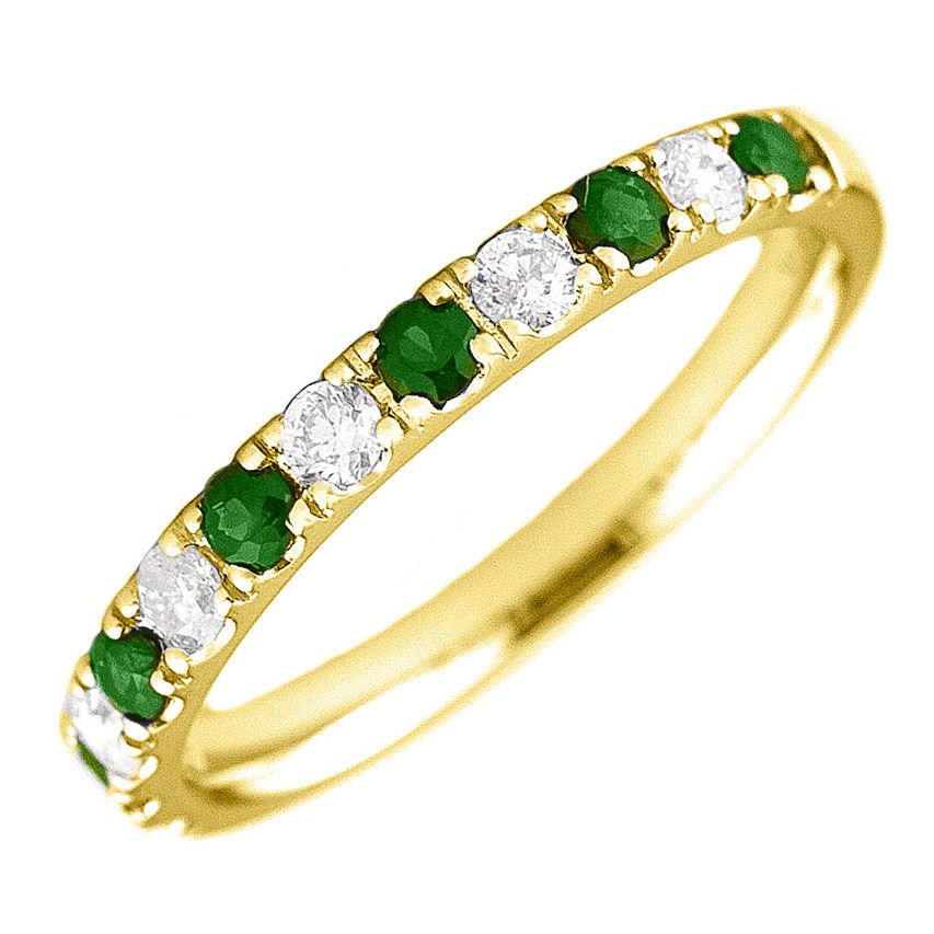 ANILLO BRILLANTES Y ESMERALDAS