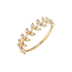 ANILLO HOJAS BRILLANTES