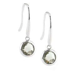 AROS COLGANTES PLATA CON AMATISTA