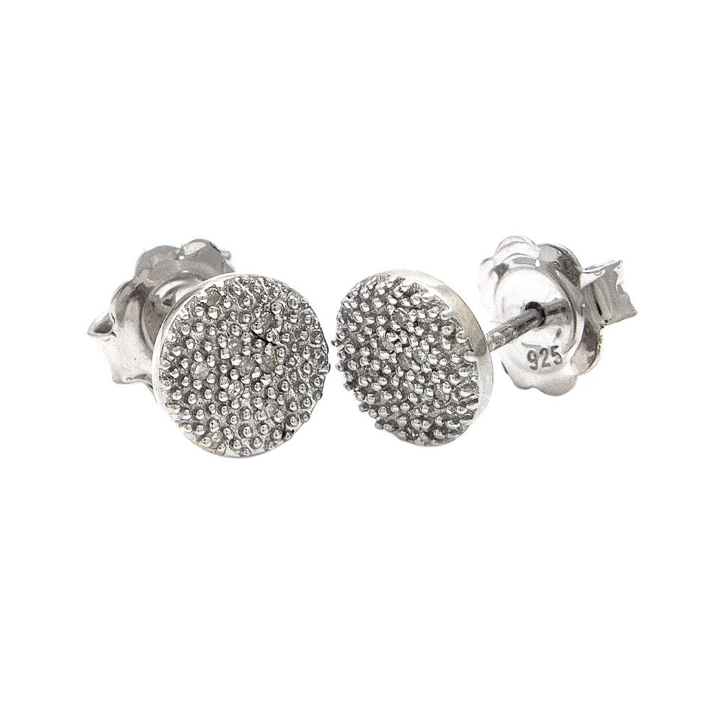Aros plata con brillantes