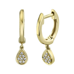 Aros Argolla con Gota Pavé de Brillantes