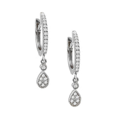 Aros Argolla con Gotitas y  Brillantes