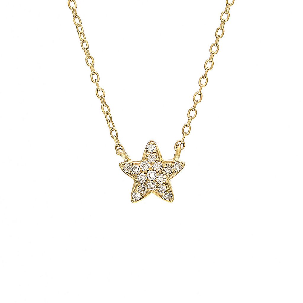 COLLAR ORO ESTRELLA CON BRILLANTES