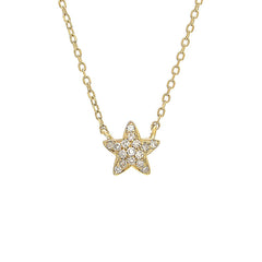 COLLAR ORO ESTRELLA CON BRILLANTES