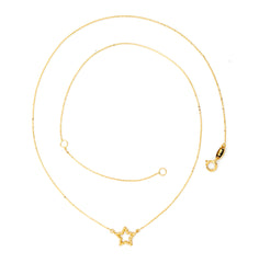 Cadena Oro con Estrellita de Bolitas al Centro