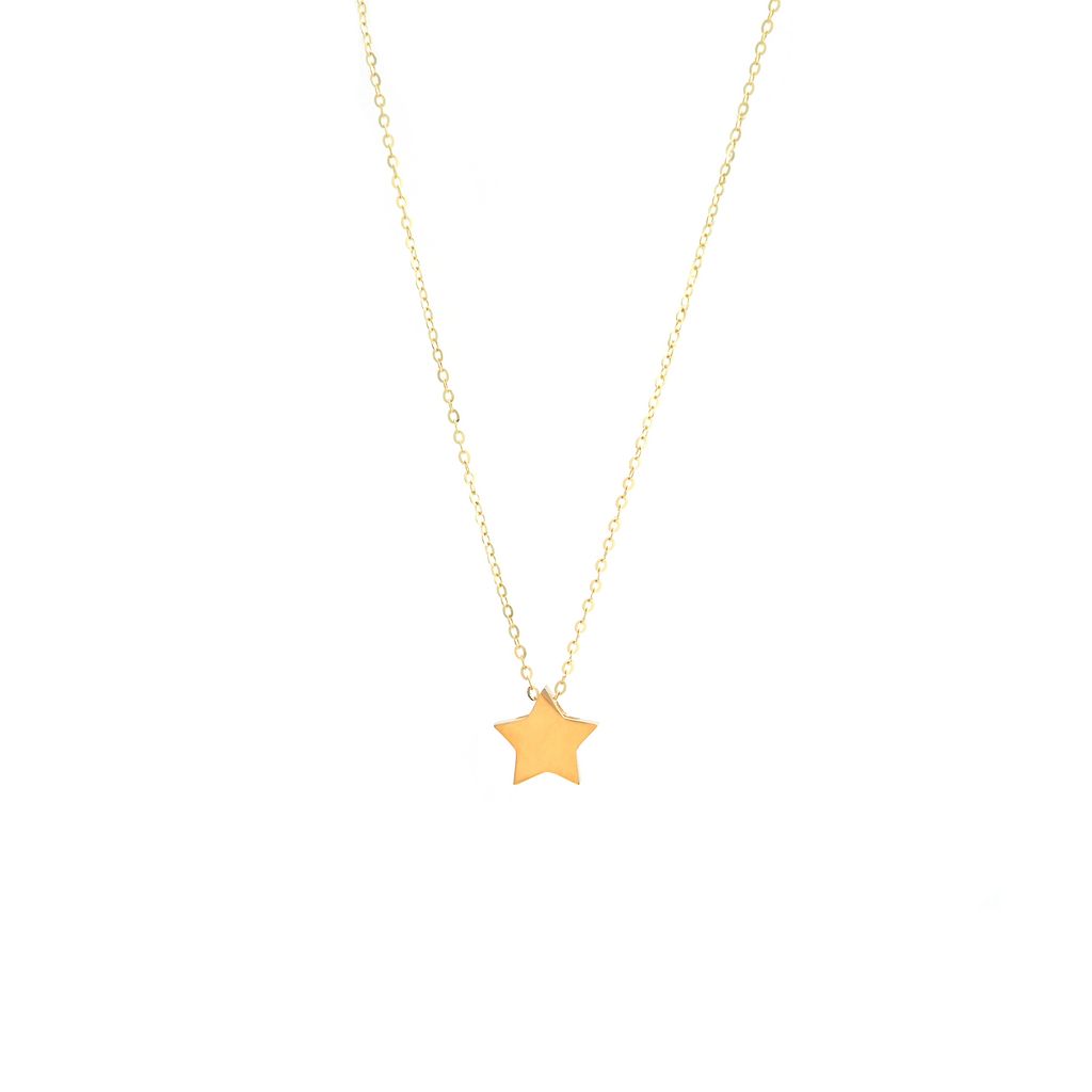 Cadena con estrella colgando al centro