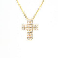 Collar cruz con brillantes