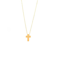 COLLAR CRUZ ORO Y BRILLANTE