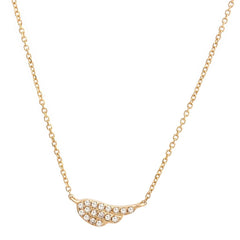 Collar alita con brillantes 14k