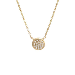 Collar oro amarillo, centro redondo