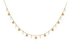 Collar con estrellas y perlitas alternadas