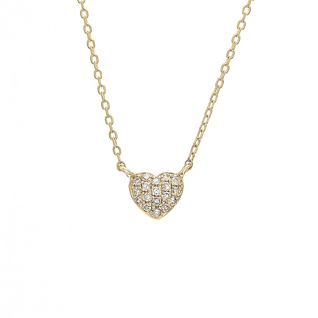 Cadena con corazón pave mini