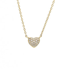 Cadena con corazón pave mini