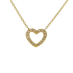 Collar corazón, con brillantes en grifas