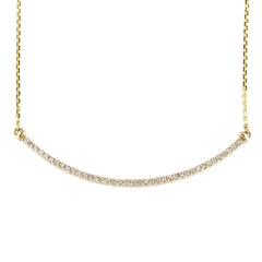 Collar oro barrita de billantes al centro