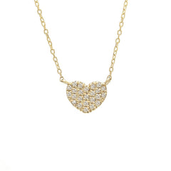 COLLAR ORO CORAZON Y BRILLANTES