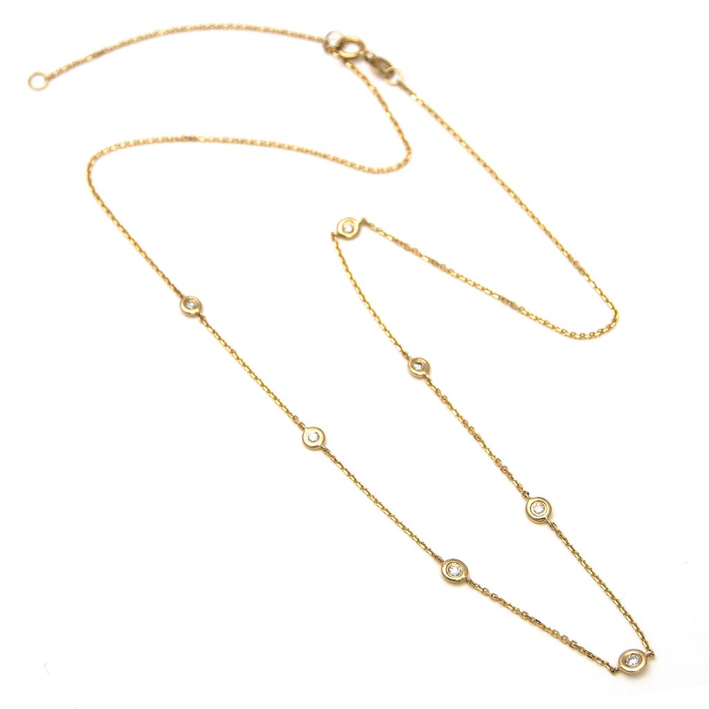 COLLAR SIETE BRILLANTES VISEL EN LA CADENA