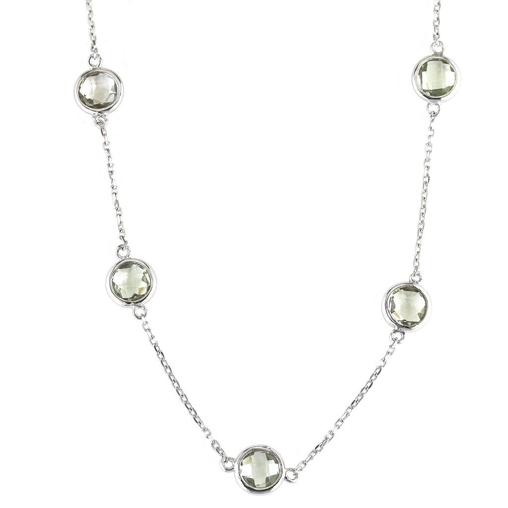 collar plata amatista verde
