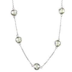 collar plata amatista verde
