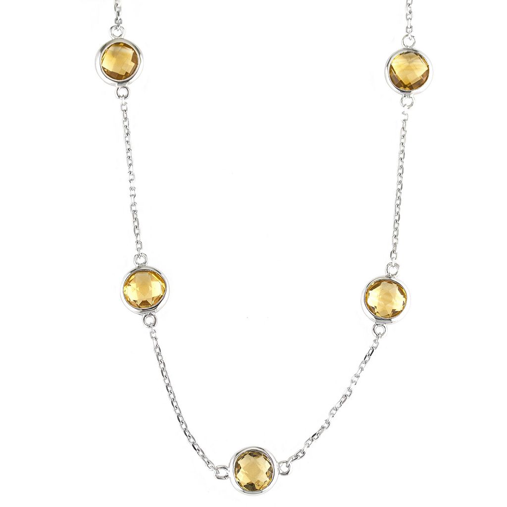 Collar plata y citrino
