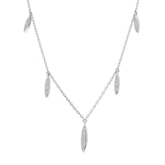 Collar plata y brillantes Gotas