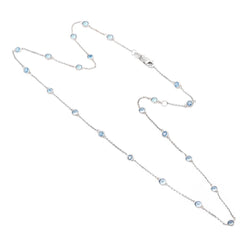 COLLAR PLATA CON VARIOS TOPACIOS CHICOS
