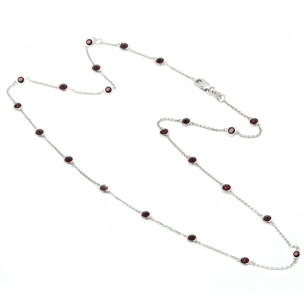 COLLAR PLATA CON VARIOS GRANATES CHICOS