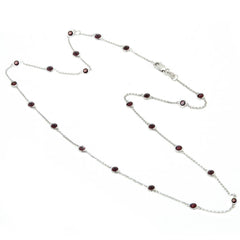 COLLAR PLATA CON VARIOS GRANATES CHICOS