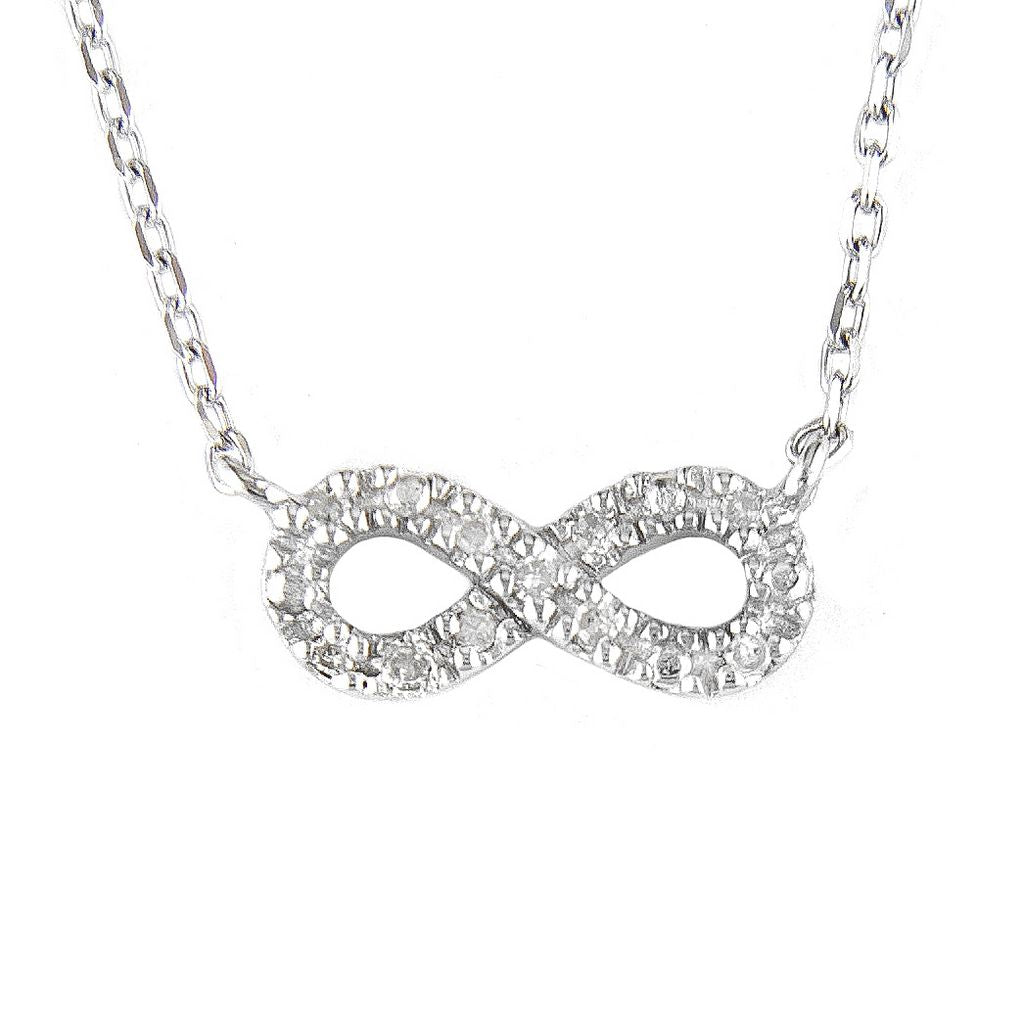 Collar plata signo infinito con brillantes