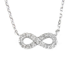 Collar plata signo infinito con brillantes