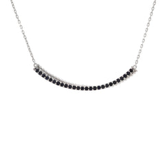 Collar plata, barrita con zafiros.