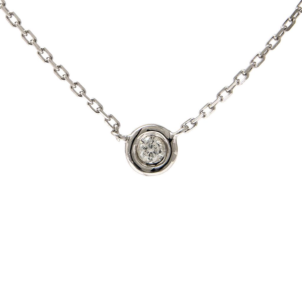 COLLAR PLATA PUNTO DE LUZ 0.09 CTS