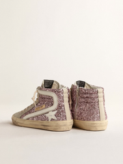 SLIDE GLITTER UPPER SUEDE TOE SHINY LEATHER STAR AND WAVE LEATHER LIST