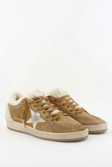 BALL STAR SUEDE UPPER SHEARLING TONGUE AND SPUR WITH CRYSTALS PATENT STAR SHEARL