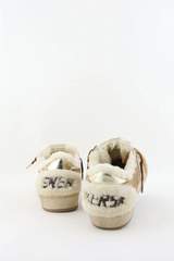 BALL STAR SUEDE UPPER SHEARLING TONGUE AND SPUR WITH CRYSTALS PATENT STAR SHEARL