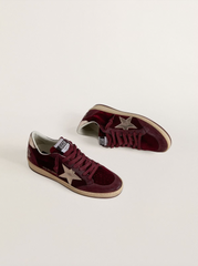BALLSTAR VELVET UPPER SUEDE TOE AND SPUR LAMINATED STAR AND HEEL
